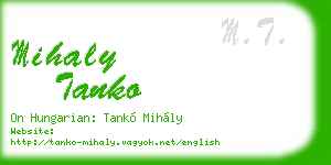 mihaly tanko business card